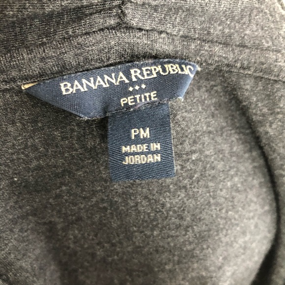 Banana Republic Top Gray Petite Medium Rayon Longsleeve - Picture 9 of 10
